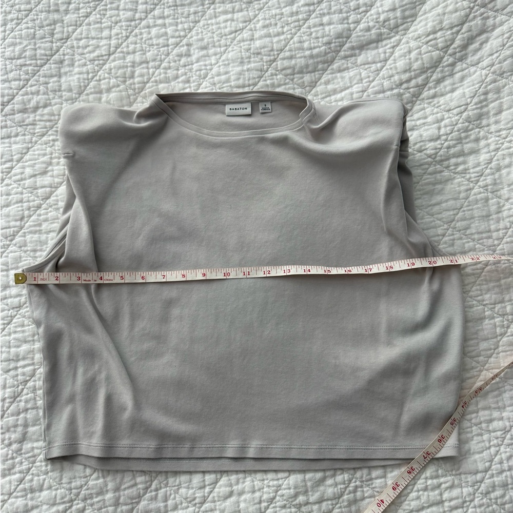 Babaton Light Gray Short Sleeve Tee - Picture 5 of 8